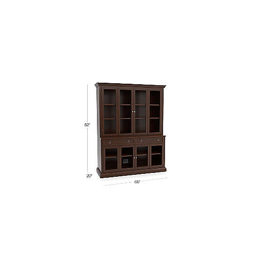 Cameo 2-Piece Modular Aretina Glass Door Wall Unit