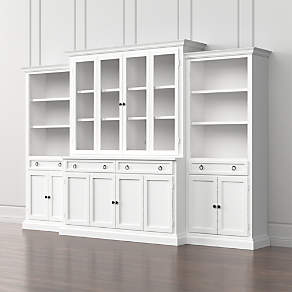 White glass clearance bookcase