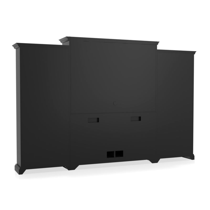 Cameo 4-Piece Bruno Black Open Bookcase Entertainment Center