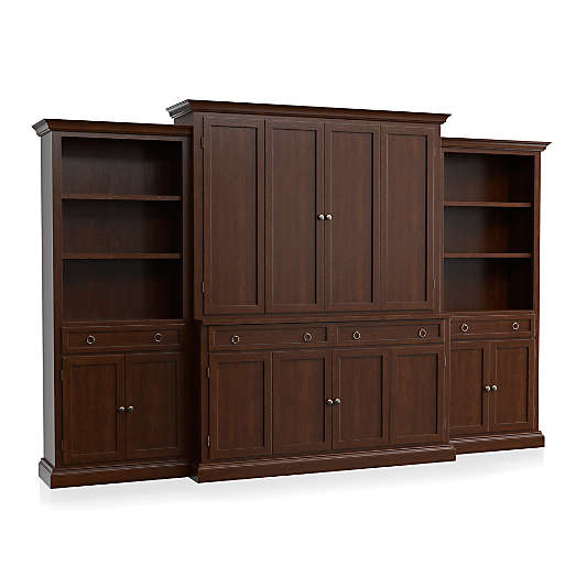 Cameo 4-Piece Aretina Storage Bookcase Entertainment Center