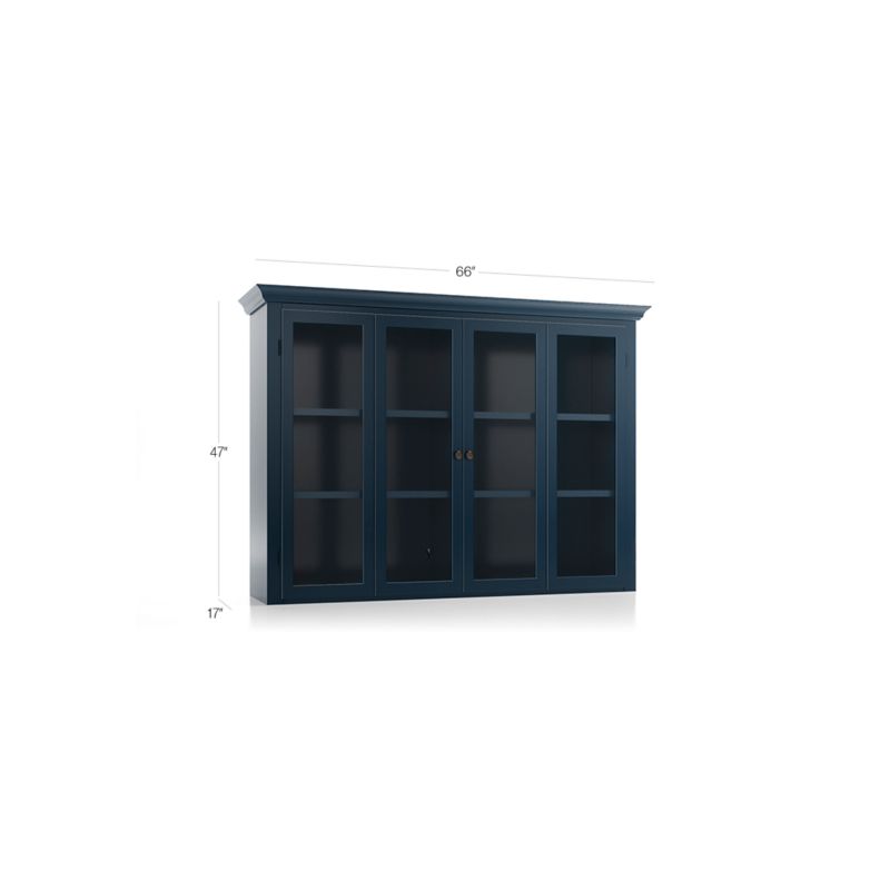 Cameo Indigo Modular Hutch with Glass Doors