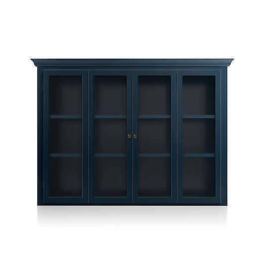 Cameo Indigo Modular Hutch with Glass Doors