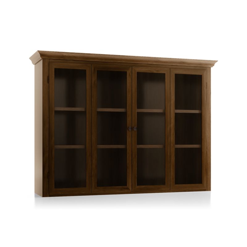 Cameo Nero Noce Modular Hutch with Glass Doors