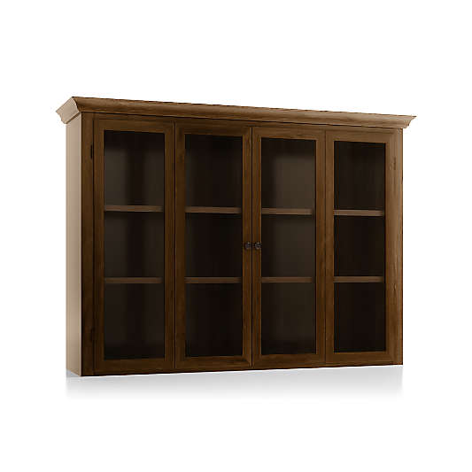 Cameo Nero Noce Modular Hutch with Glass Doors