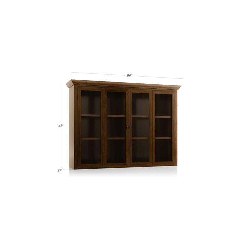 Cameo Nero Noce Modular Hutch with Glass Doors