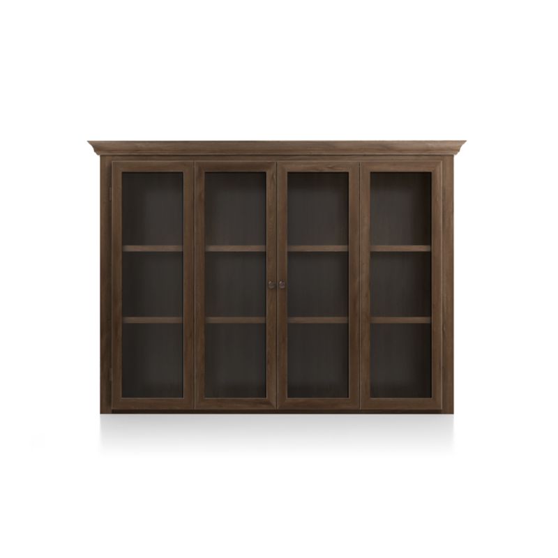 Cameo Nero Noce Modular Hutch with Glass Doors