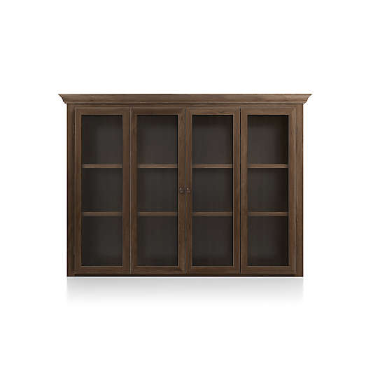 Cameo Nero Noce Modular Hutch with Glass Doors