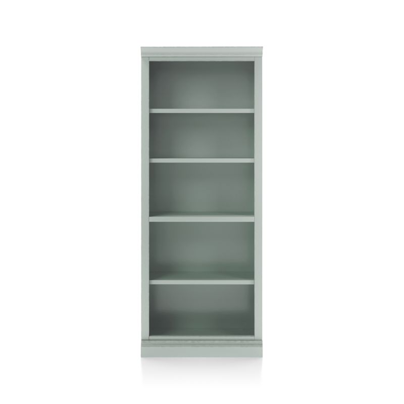 Cameo Blue Grey Open Bookcase with Middle Crown