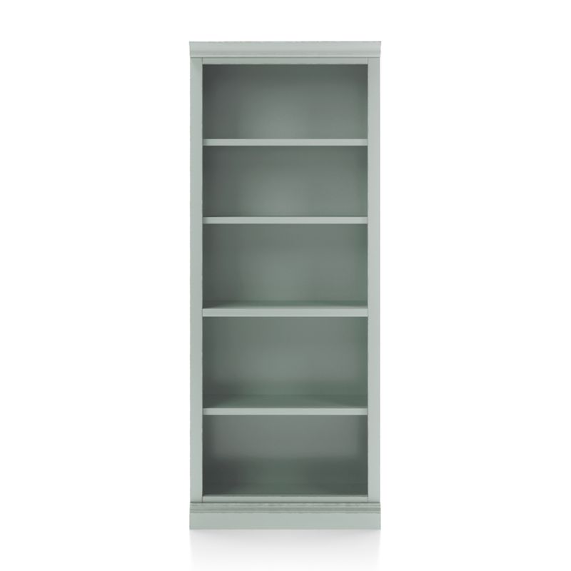 Cameo Blue Grey Open Bookcase with Middle Crown
