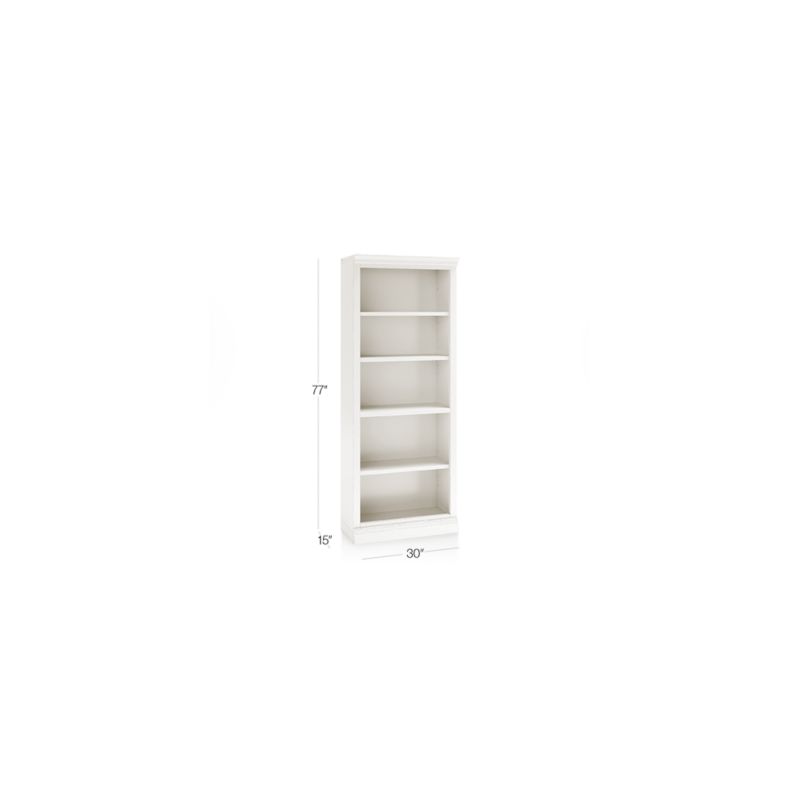 Cameo Dama Open Bookcase with Middle Crown
