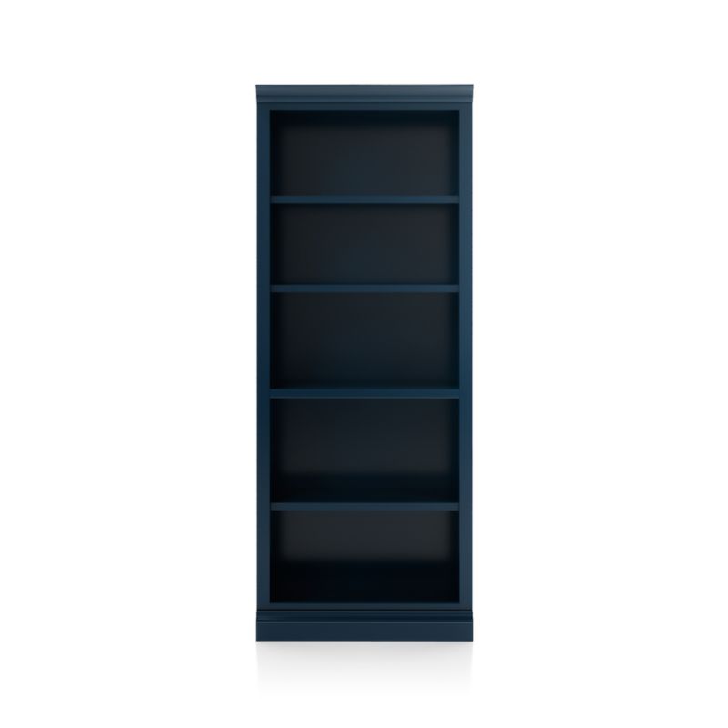 Cameo Indigo Open Bookcase with Middle Crown