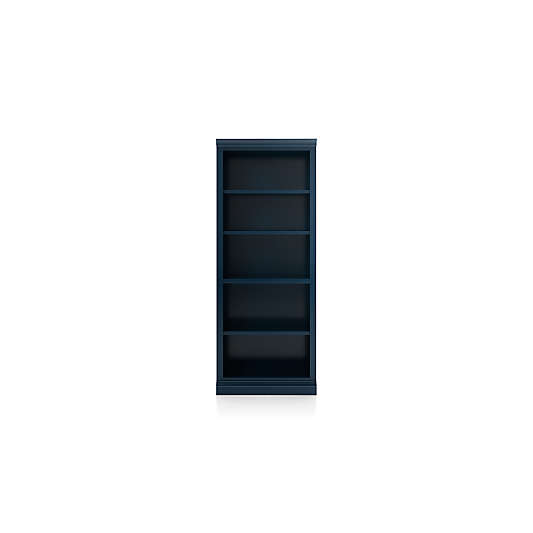 Cameo Indigo Open Bookcase with Middle Crown