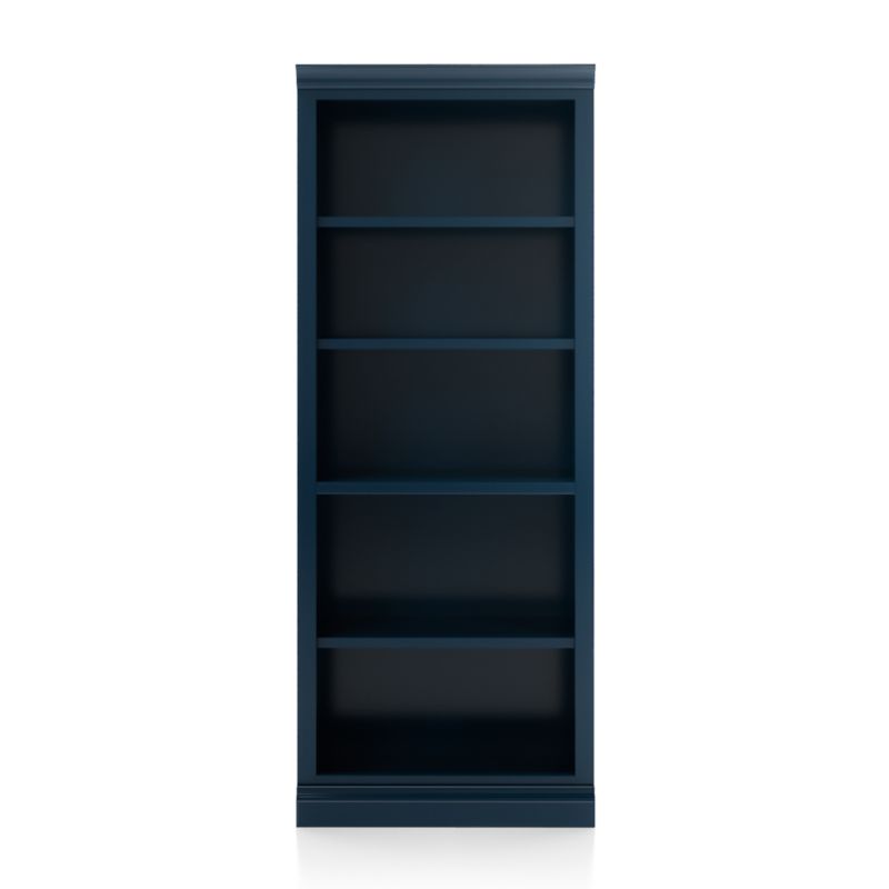Cameo Indigo Open Bookcase with Middle Crown