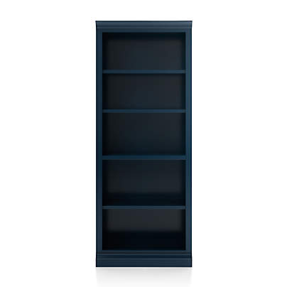 Cameo Indigo Open Bookcase with Middle Crown