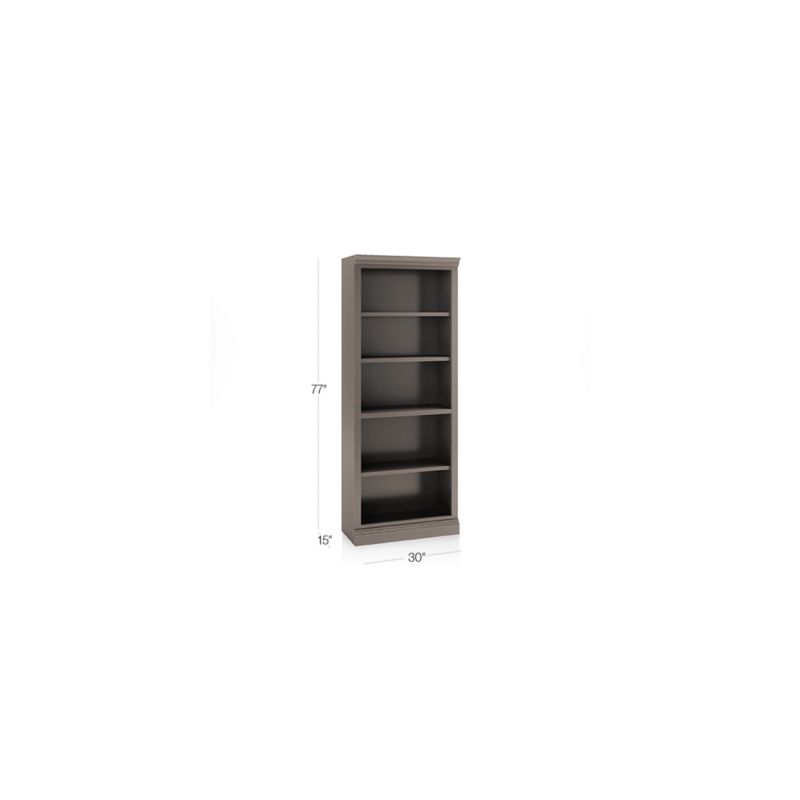 Cameo Grigio Open Bookcase with Middle Crown