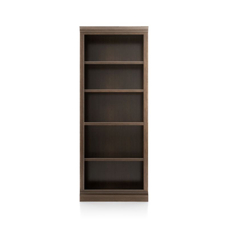 Cameo Pinot Lancaster Open Bookcase with Middle Crown