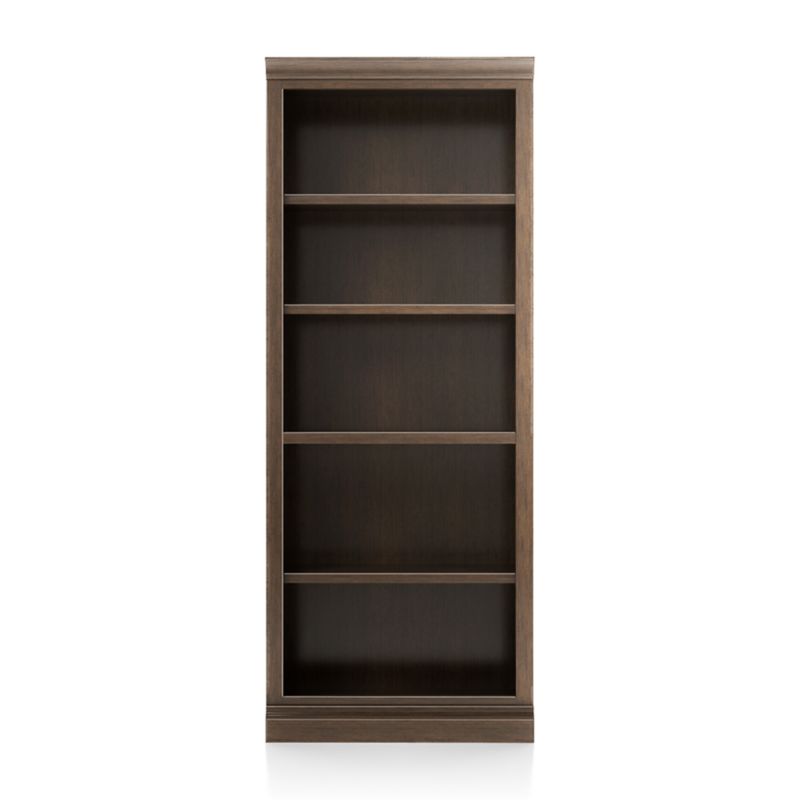 Cameo Pinot Lancaster Open Bookcase with Middle Crown