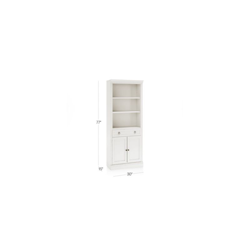 Cameo Dama Storage Bookcase with Middle Crown