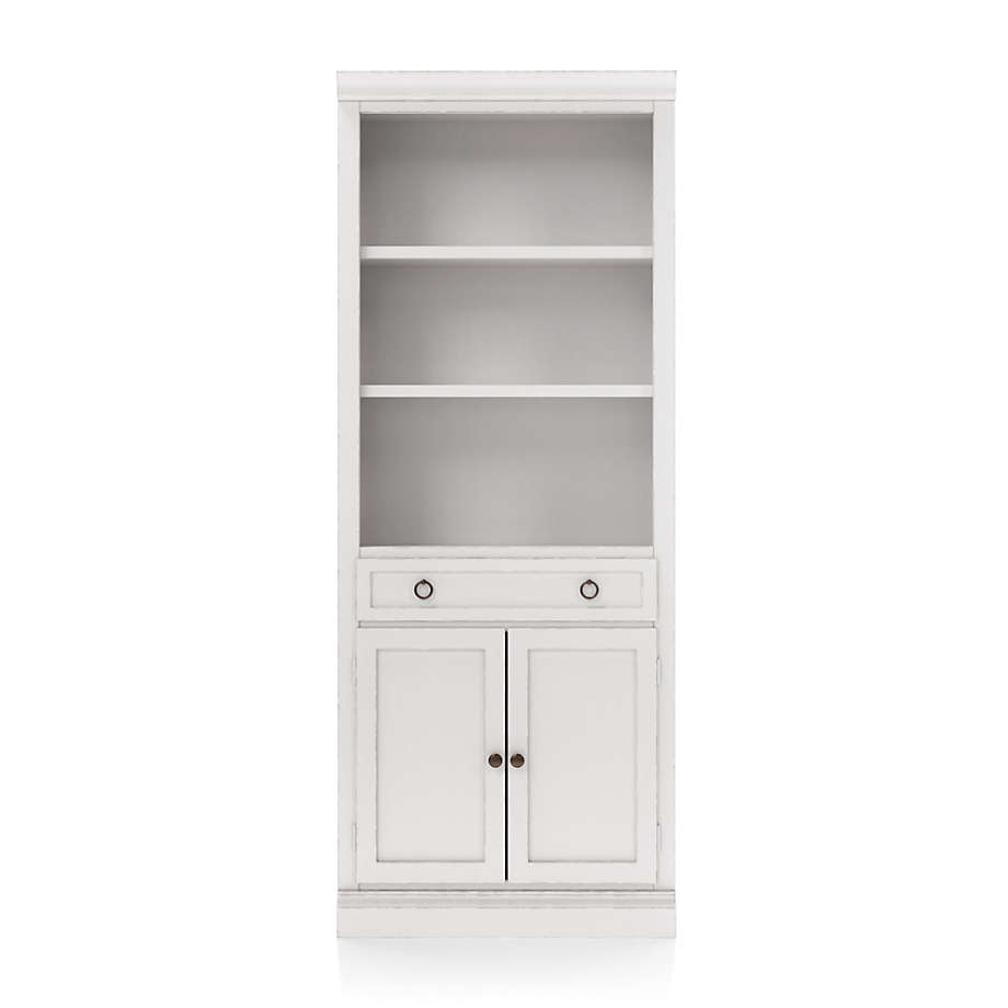 Cameo Dama Storage Bookcase with Middle Crown | Crate & Barrel