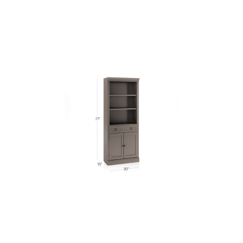 Cameo Grigio Storage Bookcase with Middle Crown