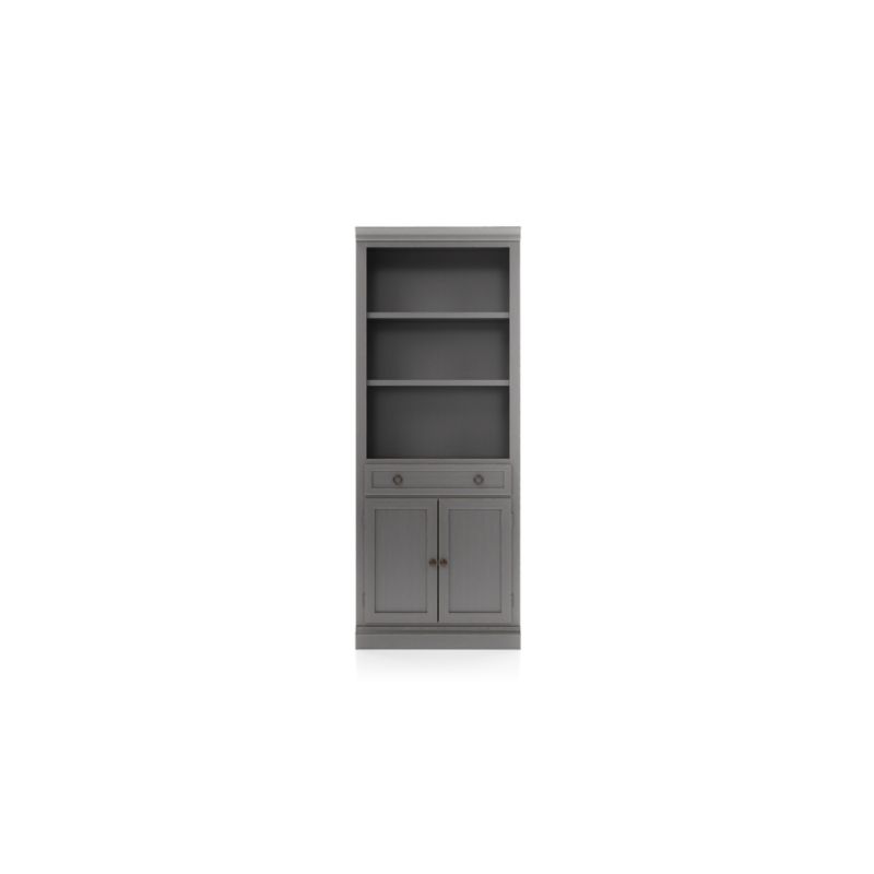 Cameo Grigio Storage Bookcase with Middle Crown