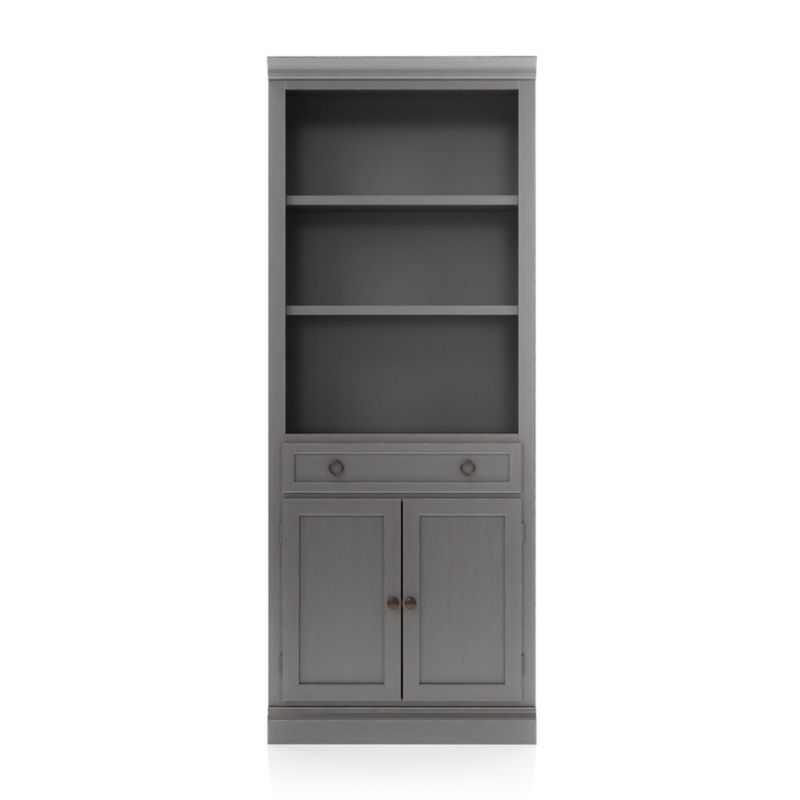 Cameo Grigio Storage Bookcase with Middle Crown