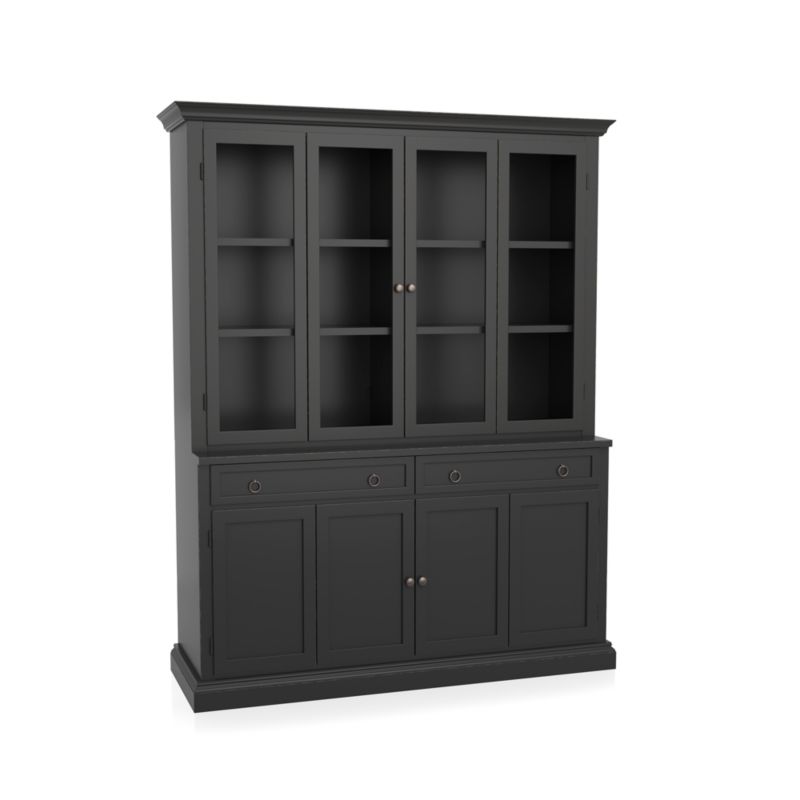 Cameo 2-Piece Bruno Black Glass Door Wall Unit - image 4 of 5