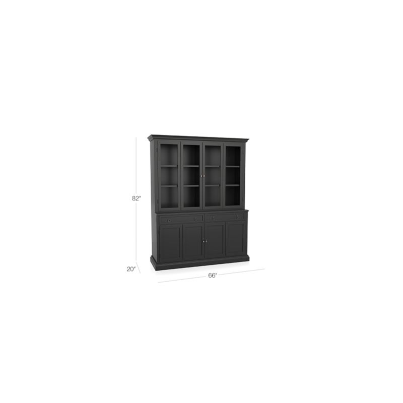 View Cameo 2-Piece Bruno Black Glass Door Wall Unit - image 2 of 5