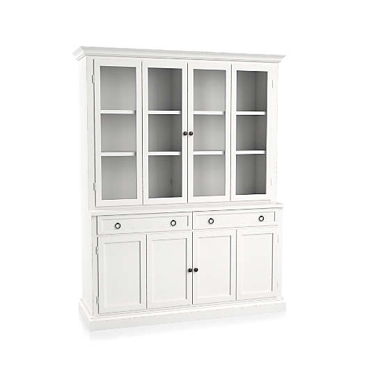 Cameo 2-Piece White Glass Door Wall Unit