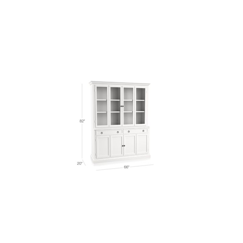 View Cameo 2-Piece White Glass Door Wall Unit - image 2 of 6