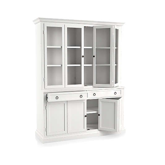 Cameo 2-Piece White Glass Door Wall Unit