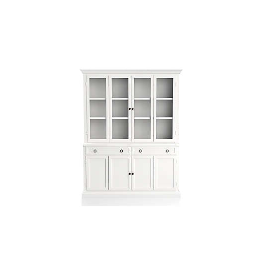 Cameo 2-Piece White Glass Door Wall Unit