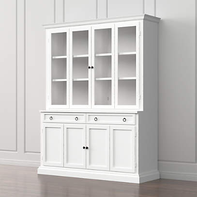 Cameo 2 Piece White Glass Door Wall, White Glass Media Cabinet