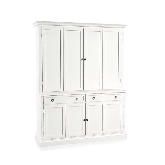 Cameo 2-Piece White Entertainment Center