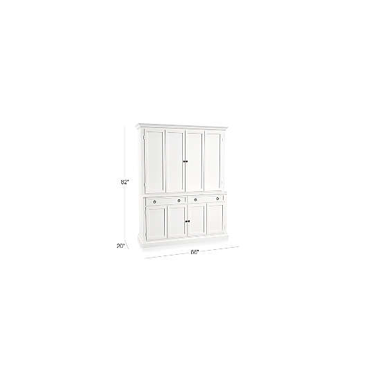 Cameo 2-Piece White Entertainment Center