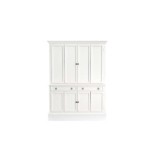 Cameo 2-Piece White Entertainment Center