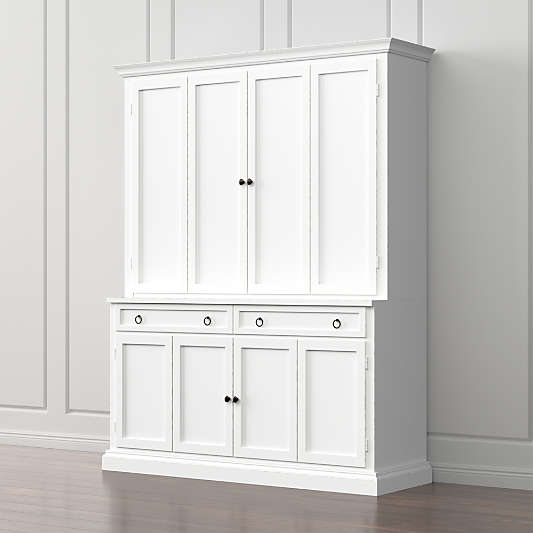 Cameo 2-Piece White Entertainment Center