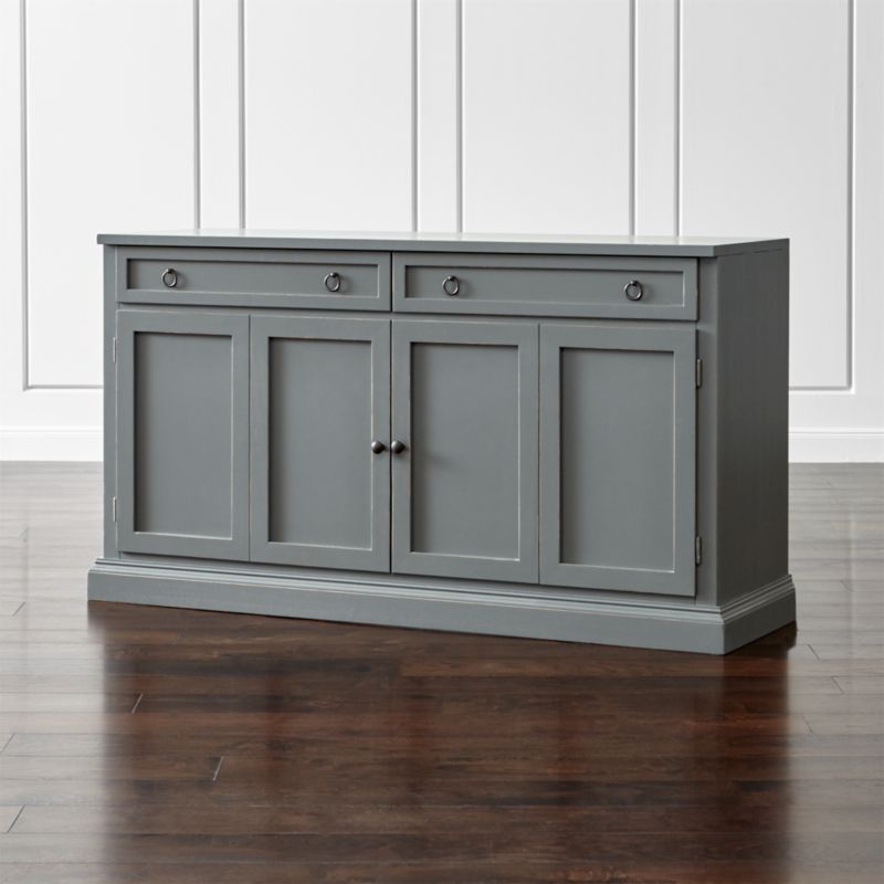 Crate Barrel Cameo 62 Grey Modular Storage Media Console The Shops at Willow Bend