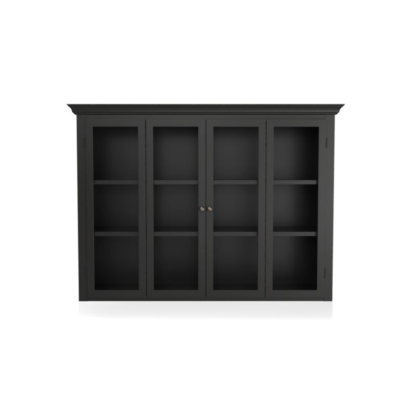 Cameo Bruno Black Modular Hutch with Glass Doors