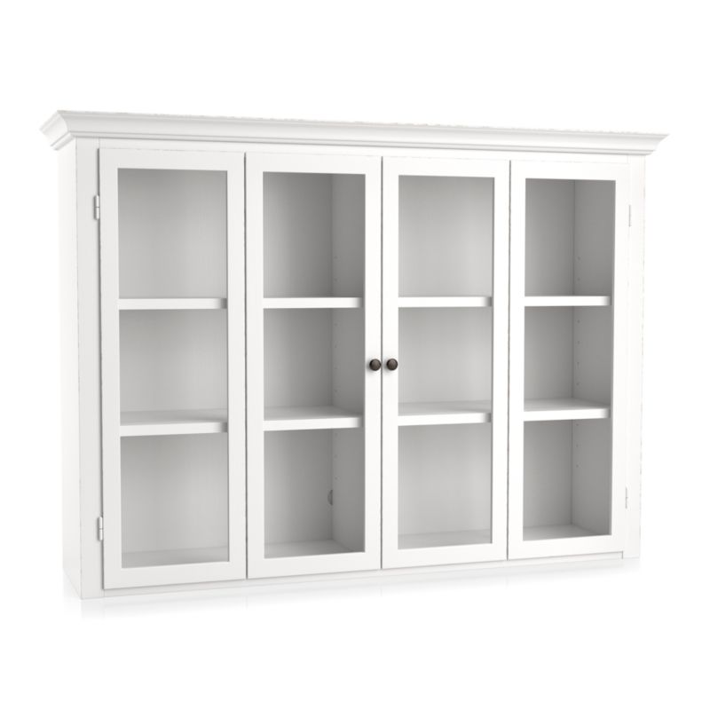 Cameo White Modular Hutch with Glass Doors