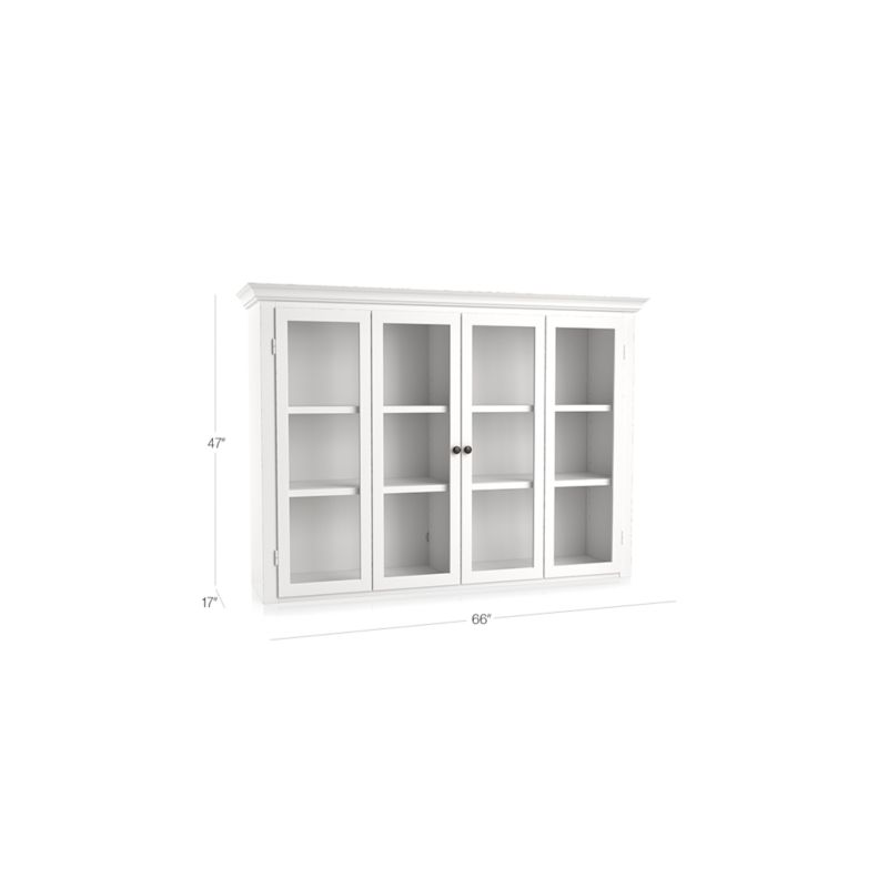 Cameo White Modular Hutch with Glass Doors