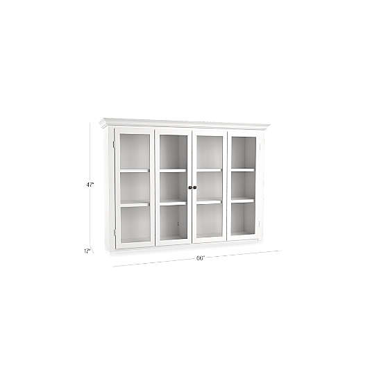 Cameo White Modular Hutch with Glass Doors