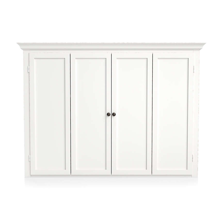 Cameo White Modular Media Hutch + Reviews Crate & Barrel