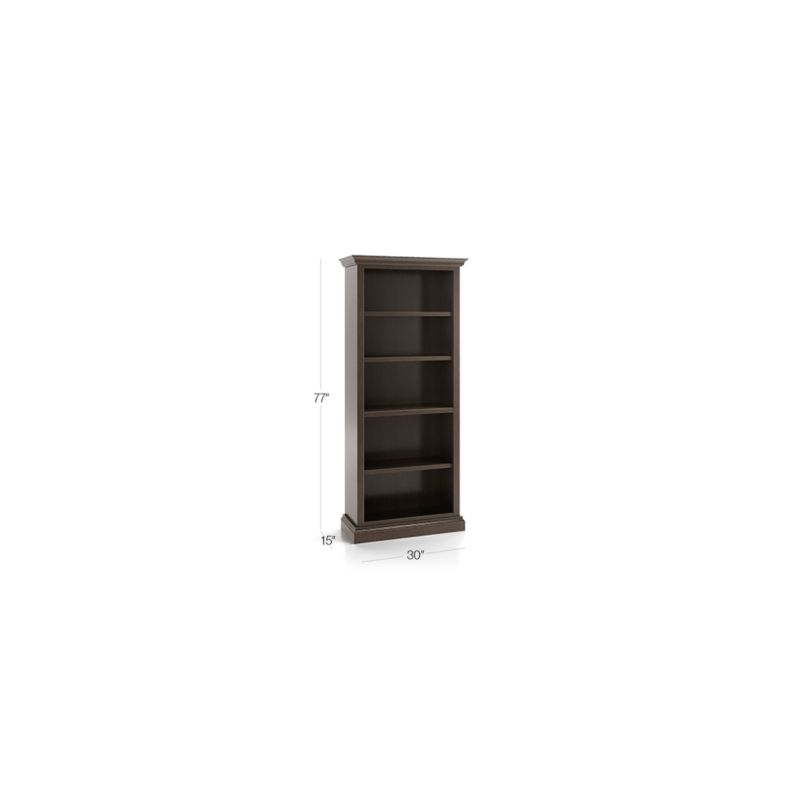 Cameo Pinot Lancaster Open Bookcase with Full Crown