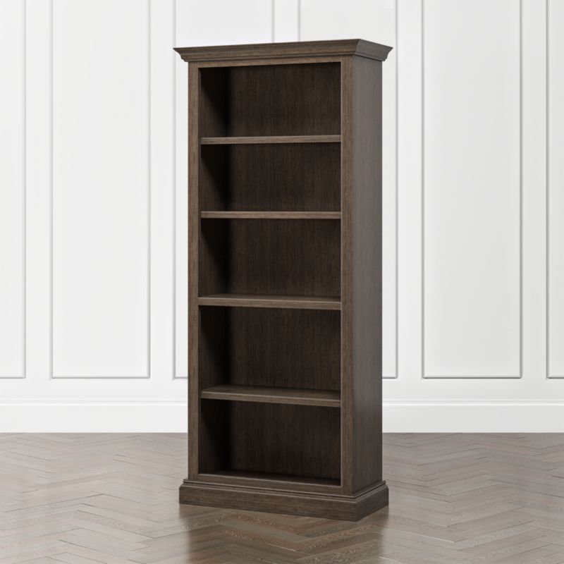 Cameo Pinot Lancaster Open Bookcase with Full Crown