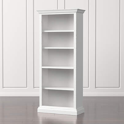 Cameo White Storage Bookcase Crate, White Bookcase 30 Inches High
