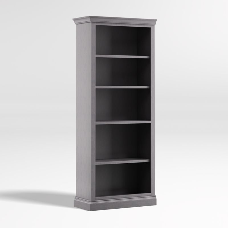 Cameo Dove Grey Open Bookcase with Left Crown