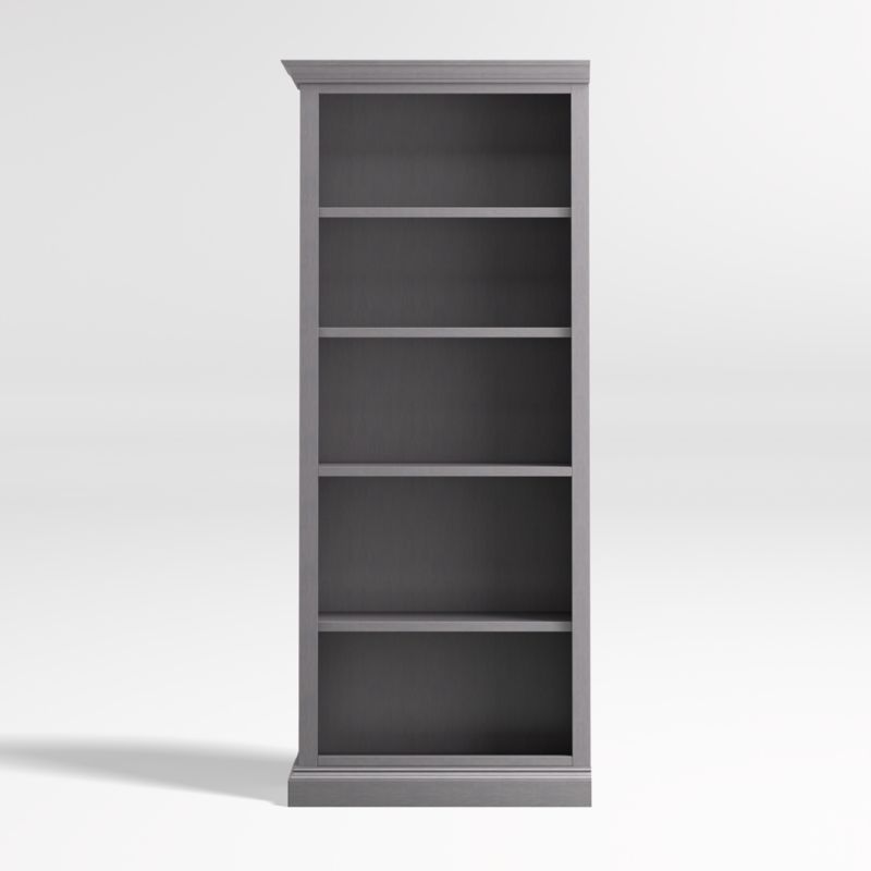 Cameo Dove Grey Open Bookcase with Left Crown
