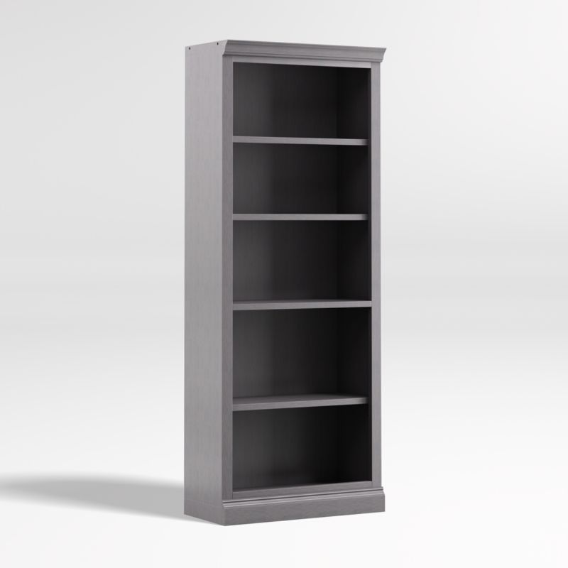 Cameo Dove Grey Open Bookcase with Middle Crown