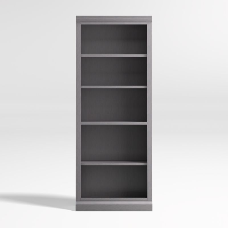 Cameo Dove Grey Open Bookcase with Middle Crown